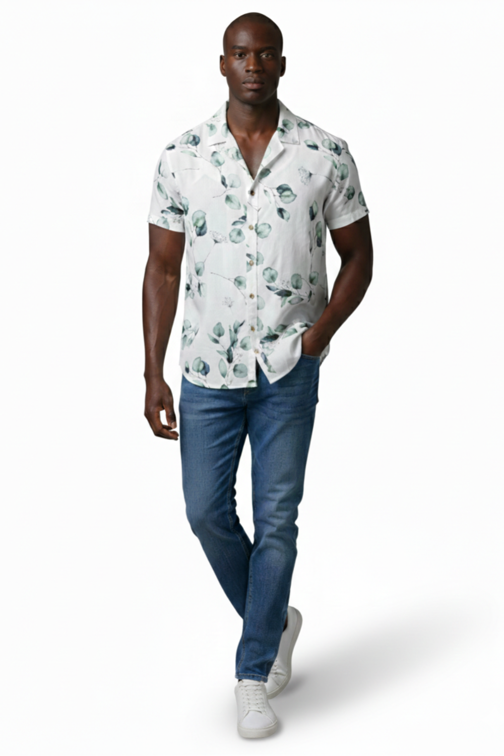 CAMISA EST. FOLHAS M/C