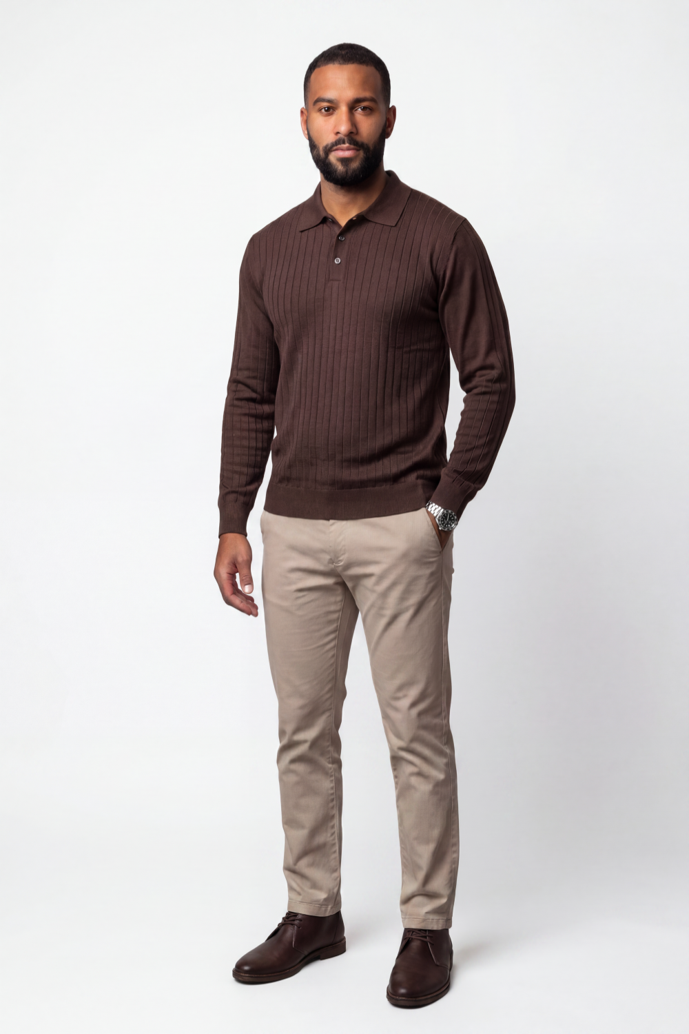 SUÉTER POLO LISTRADA