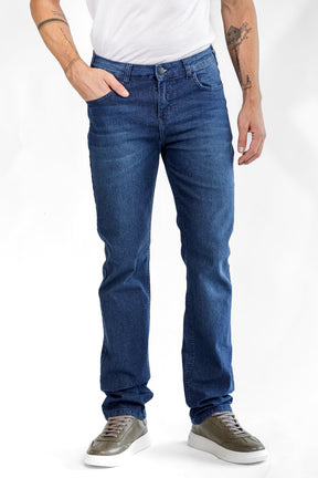 CALÇA JEANS RETA DARK BLUE