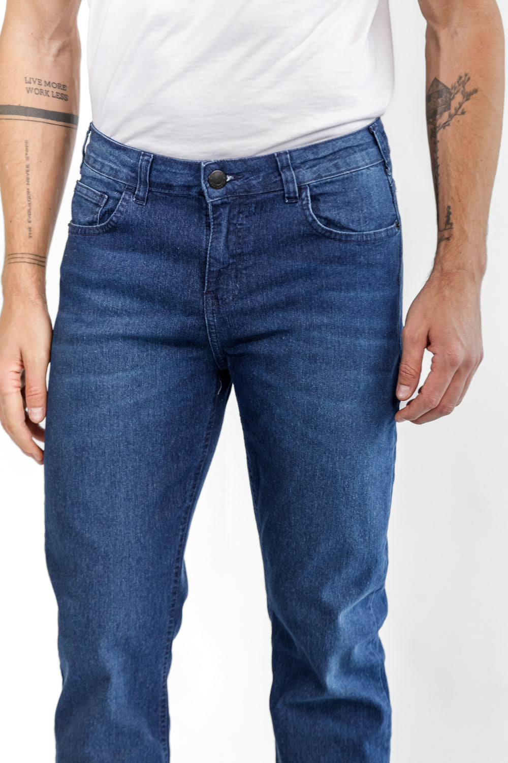 CALÇA JEANS RETA DARK BLUE