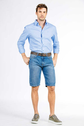 BERMUDA JEANS BLUE WASH BASIC