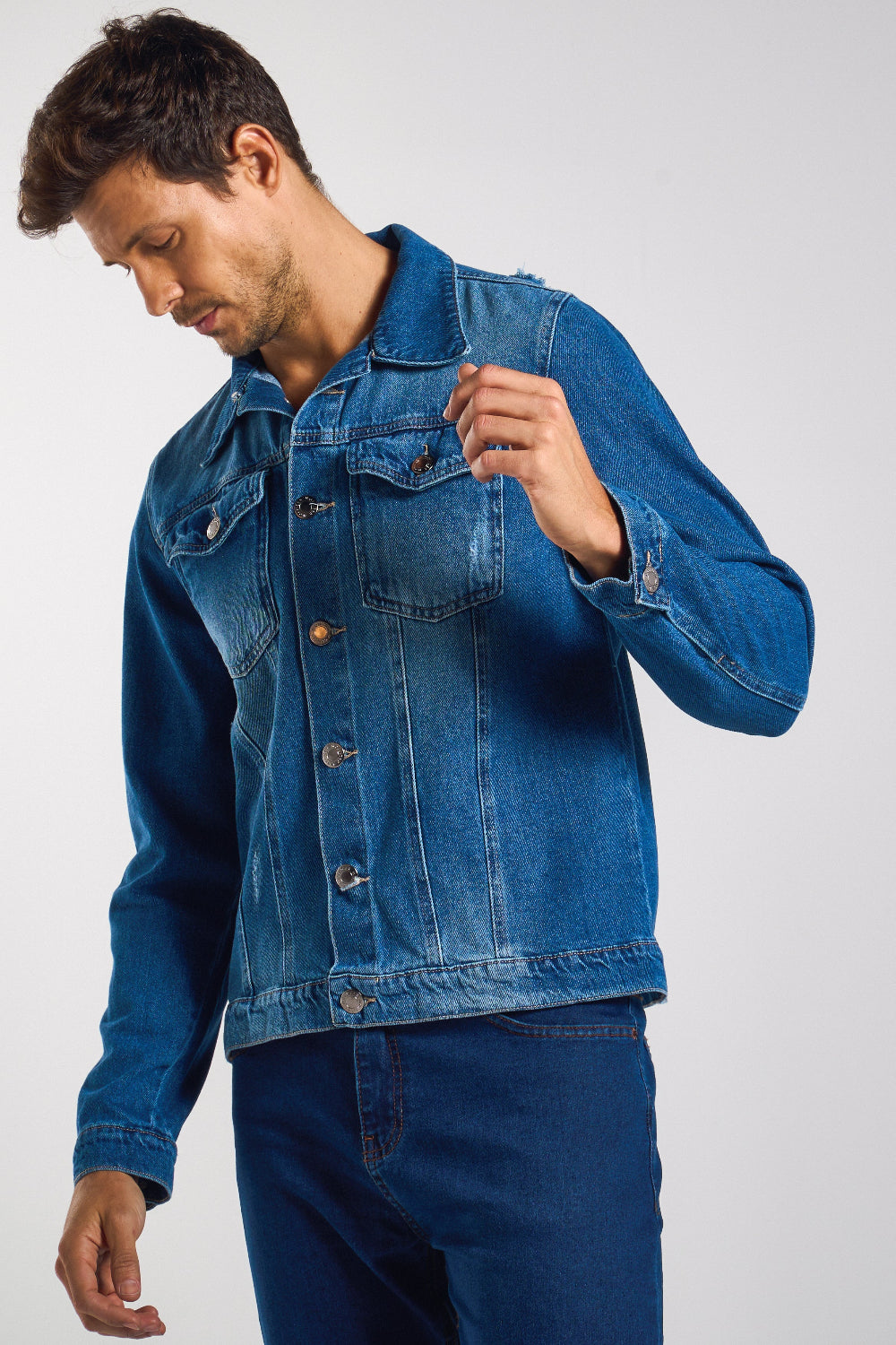 JAQUETA JEANS BLUE WASH CLASSIC