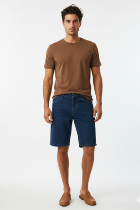 BERMUDA JEANS UNISSEX VINTAGE BLUE
