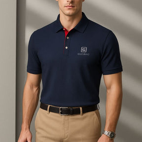 Kit 5 Camisas Polo Masculinas Valder Premium em Seda Mulberry, Poliéster e Elastano