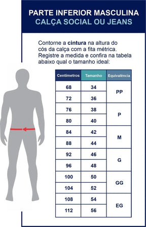 Calça Jeans Masculina com Elastano - Kit 4 Unidades