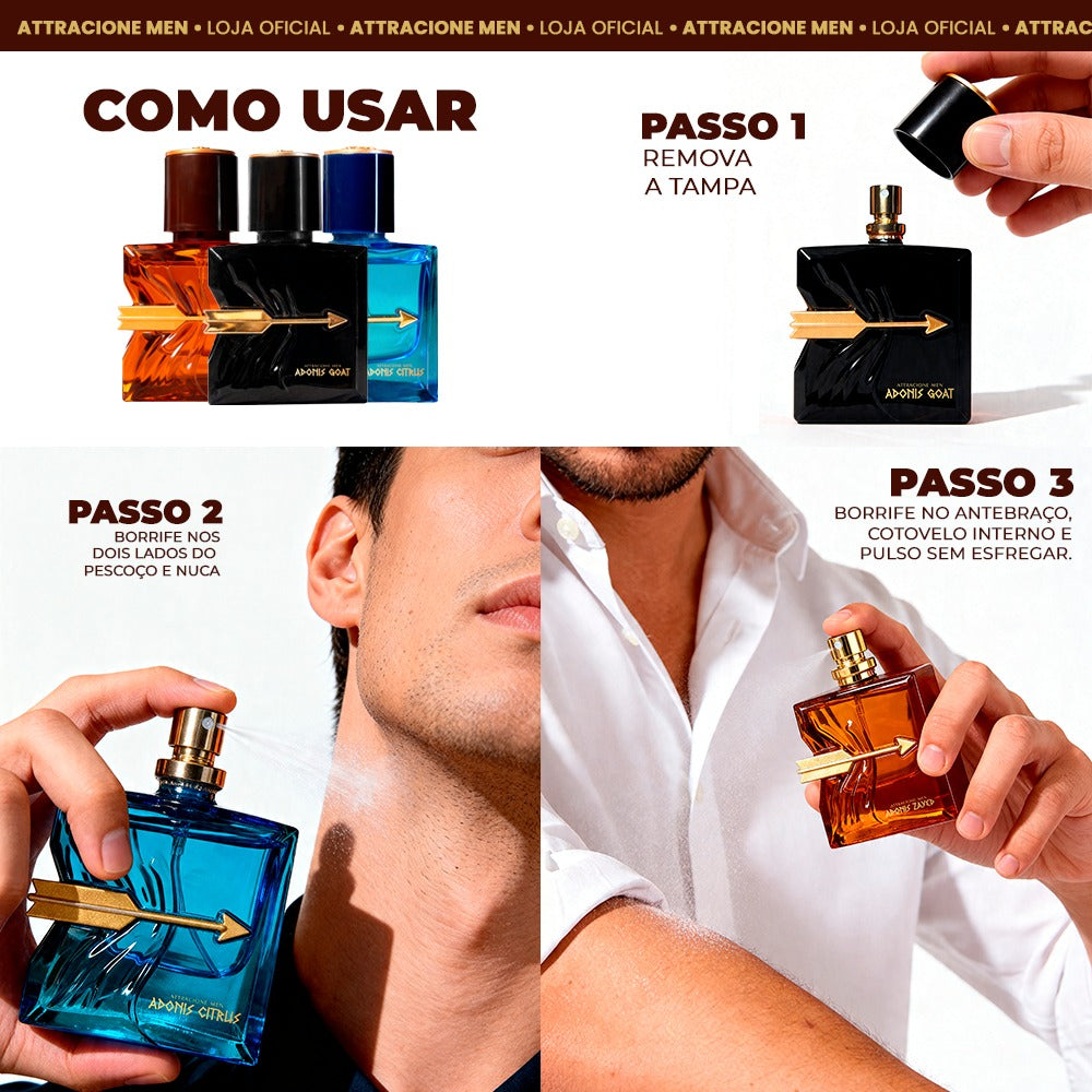 Lançamento - Kit Adonis +Brinde (Attracione Men)